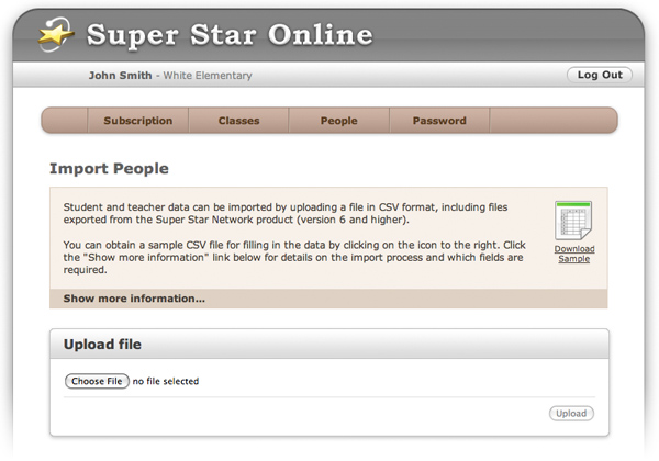 Import People page